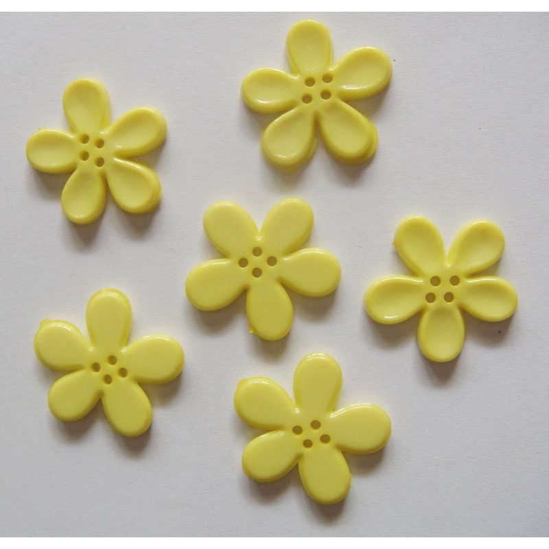 Buy Plastic Flower Buttons - Yellow online in India at best prices at HNDMD