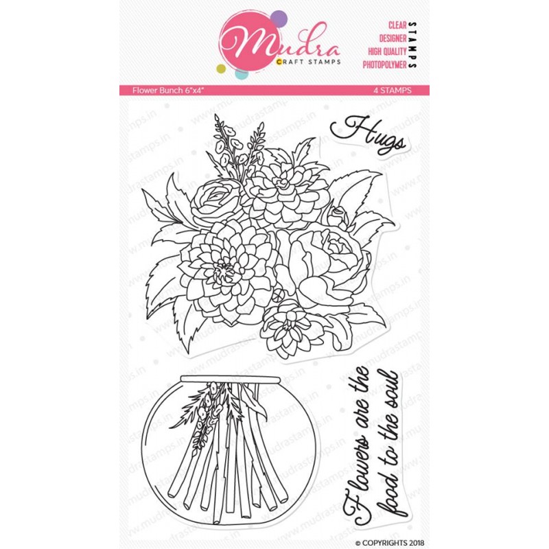 Image result for mudra craft stamps flower bunch stamp set